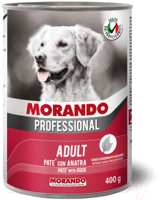 Влажный корм для собак Morando Professional Паштет с уткой / 09893 (400г)