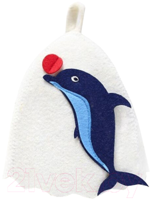 Изображение товара Шапка для бани Главбаня Дельфин / Б41004 (белый)