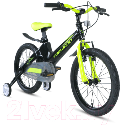 Детский велосипед Forward Cosmo 18 2.0 2021 / 1BKW1K7D1023 (черный/зеленый)