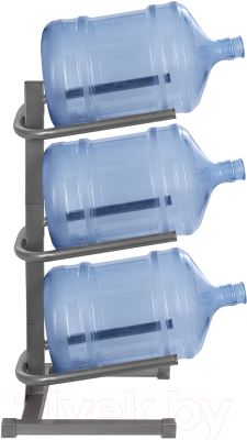 Стойка для бутылей Ecotronic Под 3 бутылей (серый)