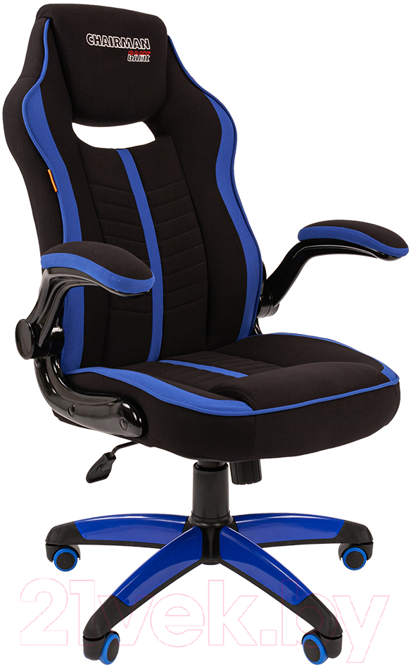 Кресло геймерское Chairman Game 19 (ткань, черный/синий)