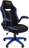 Кресло геймерское Chairman Game 19 (ткань, черный/синий) - 