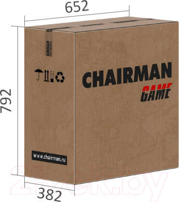 Кресло геймерское Chairman Game 19 (ткань черный/серый)