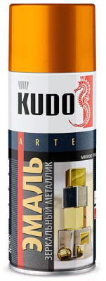 Эмаль Kudo Универсальная Металлик / KU-1033 (520мл, хром зеркальный)