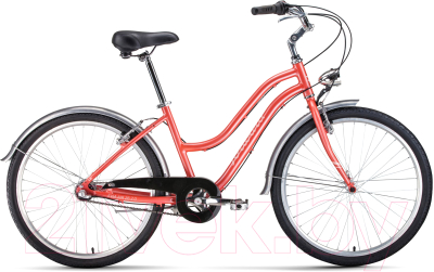 Велосипед Forward Evia Air 26 2.0 2021 / RBKW1C363002 (16, коралловый/белый)