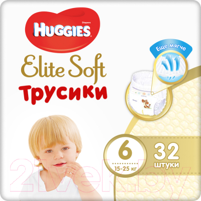 Подгузники-трусики детские Huggies Elite Soft 6 Mega (32шт)