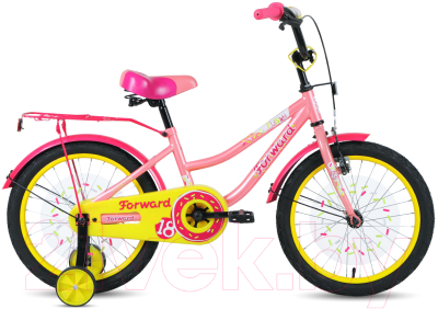 Детский велосипед Forward Funky 18 2021 / 1BKW1K1D1023 (коралловый/фиолетовый)