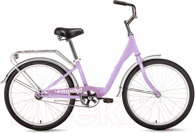 Велосипед Forward Grace 24 2021 / RBKW1C141003 (сиреневый/белый)