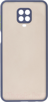 Чехол-накладка SNT Противоударный с защитой камеры для Redmi Note 9S/Note 9 Pro (синий)
