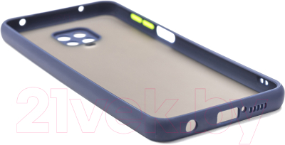Чехол-накладка SNT Противоударный с защитой камеры для Redmi Note 9S/Note 9 Pro (синий)