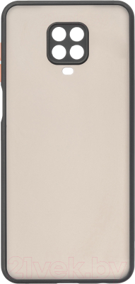 Чехол-накладка SNT Противоударный с защитой камеры для Redmi Note 9S/Note 9 Pro (черный)