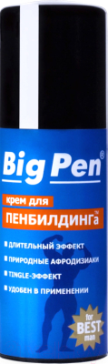 Лубрикант-крем Bioritm Big Pen для увеличения пениса для мужчин / 90002 (50г)