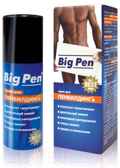Лубрикант-крем Bioritm Big Pen для увеличения пениса для мужчин / 90005 (20мл)
