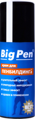 Лубрикант-крем Bioritm Big Pen для увеличения пениса для мужчин / 90005 (20мл)