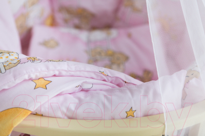 Комплект постельный для новорожденных Баю-Бай Нежность / К91-Н1 (розовый)