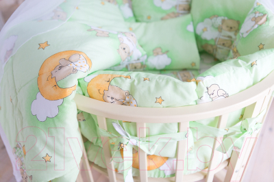 Комплект постельный для новорожденных Баю-Бай Нежность / К91-Н3 (зеленый)