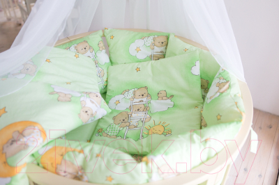 Комплект постельный для новорожденных Баю-Бай Нежность / К91-Н3 (зеленый)