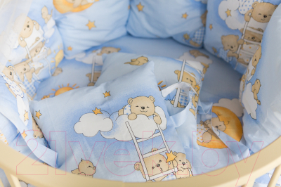 Комплект постельный для новорожденных Баю-Бай Нежность / К91-Н4 (голубой)