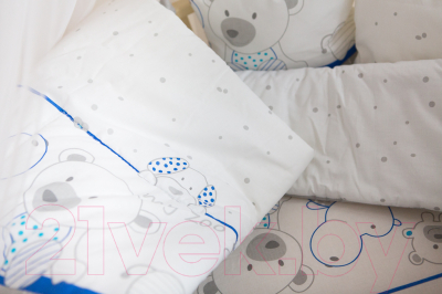 Комплект постельный для малышей Баю-Бай Дружба К91-Д4 (синий)