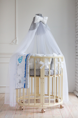 Комплект постельный для малышей Баю-Бай Дружба К91-Д4 (синий)
