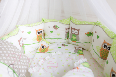 Комплект постельный для малышей Баю-Бай Раздолье / К91-Р3 (зеленый)