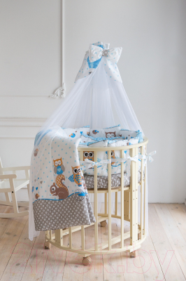 Комплект постельный для малышей Баю-Бай Раздолье / К91-Р4 (голубой)
