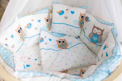 Комплект постельный для малышей Баю-Бай Раздолье / К91-Р4 (голубой)
