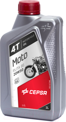Моторное масло Cepsa Moto 4T Ruta 66 20W50 (1л)