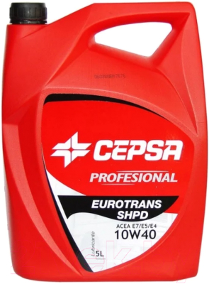 Моторное масло Cepsa Eurotrans SHPD 10W40 / 523983072 (5л)