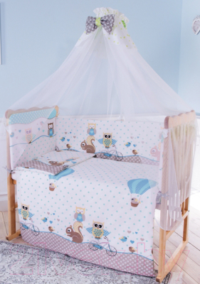 Комплект постельный для малышей Баю-Бай Раздолье / К70-Р4 (голубой)