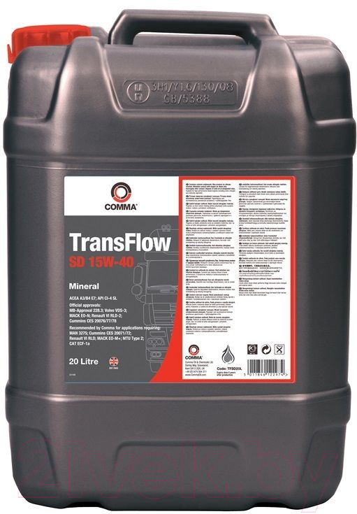 Моторное масло Comma Transflow SD 15W40 / TFSD20L (20л)