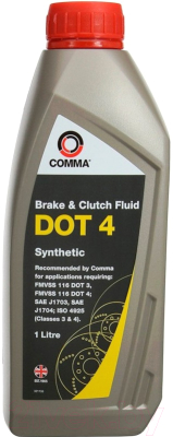Тормозная жидкость Comma DOT 4 / BF41L (1л)