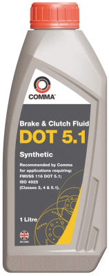 Тормозная жидкость Comma DOT5.1 / BF51L (1л)