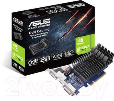 Видеокарта Asus GeForce GT 730 LP 2GB GDDR3 (GT730-SL-2G-BRK-V2)