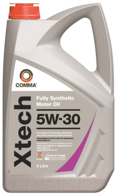 Моторное масло Comma Xtech 5W30 / XTC5L (5л)