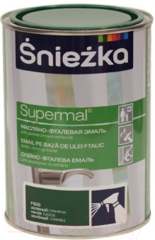 Эмаль Sniezka Supermal масляно-фталевая (2.5л, зеленый)