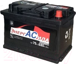 Автомобильный аккумулятор Энергасила Стандарт 6СТ-75Ah R+ / A7568 (75 A/ч)