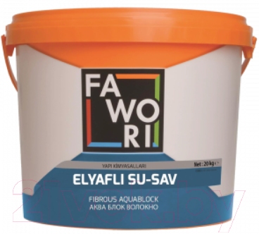 Гидроизоляционная мастика Fawori Fibrous Aquablock с фиброволокном (1кг)