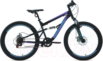 Велосипед Forward Raptor 24 2.0 Disc 2021 / RBKW1F146004 (15, черный/фиолетовый)