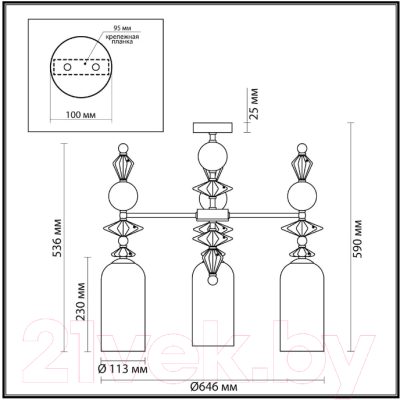 Люстра Odeon Light Bizet 4855/3C