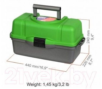 Ящик рыболовный Nisus 3-Tray Box N-FB-3-G / 0076314 (зеленый)