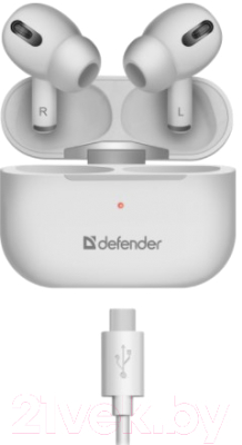 Беспроводные наушники Defender Twins 636 / 63636 (белый)