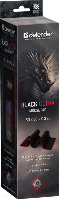 Коврик для мыши Defender Black Ultra / 50561