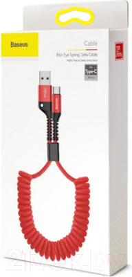 Кабель/переходник Baseus USB 2.0 - USB Type-C / CATSR-09 (1м, красный)