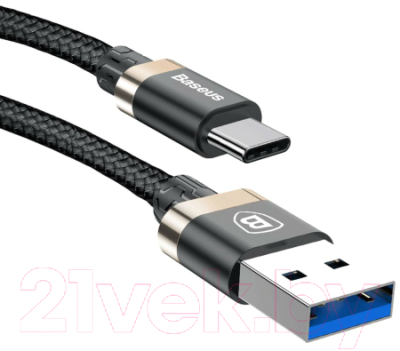 Кабель/переходник Baseus USB 3.0 - USB Type-C 3A / CATGB-1V (1м, черный)
