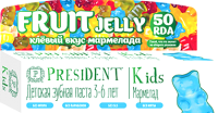 

Зубная паста, Kids 3-6 Fruit Jelly со вкусом мармелада