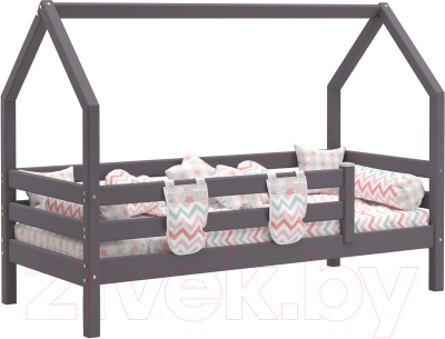 Стилизованная кровать детская Мебельград Соня с надстройкой (лаванда)