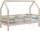 Стилизованная кровать детская Мебельград Соня с надстройкой (прозрачный лак) - 