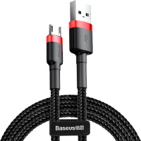 Кабель Baseus USB A - micro USB B / CAMKLF-C91 (2м, черный/красный) - 