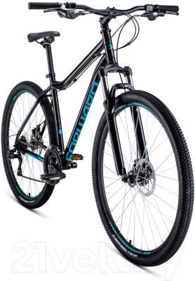 Велосипед Forward Sporting 29 2.0 Disc 2020-2021 / RBKW1M19G014 (19, черный/бирюзовый)